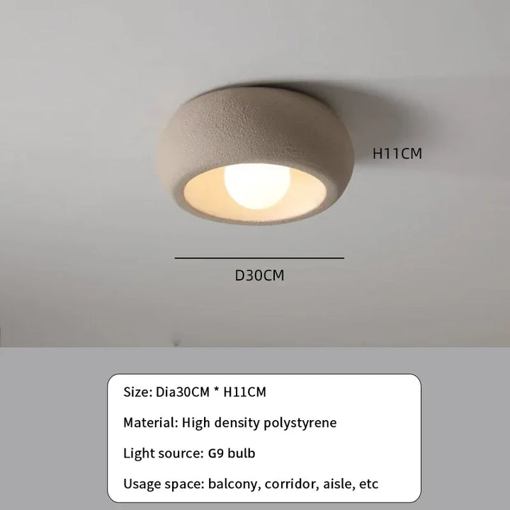 BowLift | Japanese Wabi-Sabi Round Ceiling Lamp LED