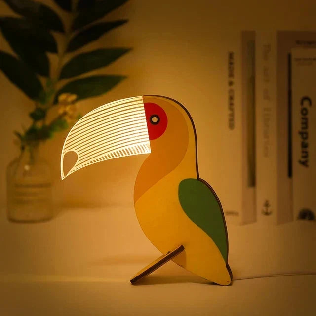 BowLift | Charming wooden animals LED bedside lamps