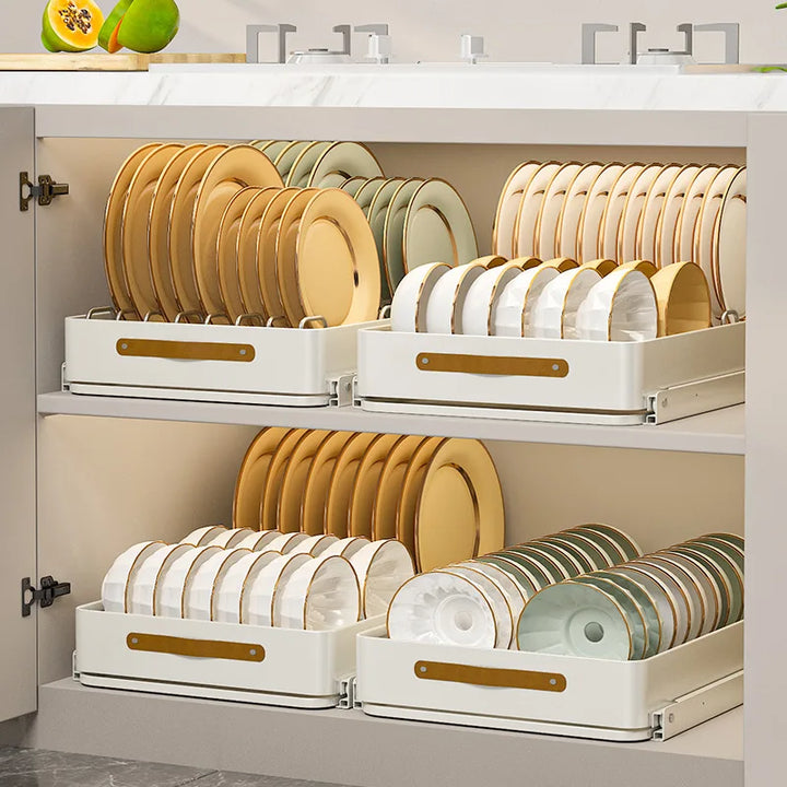 BowLift | Stainless Store Kitchen Cabinet Pull-Out Sliding Organizer