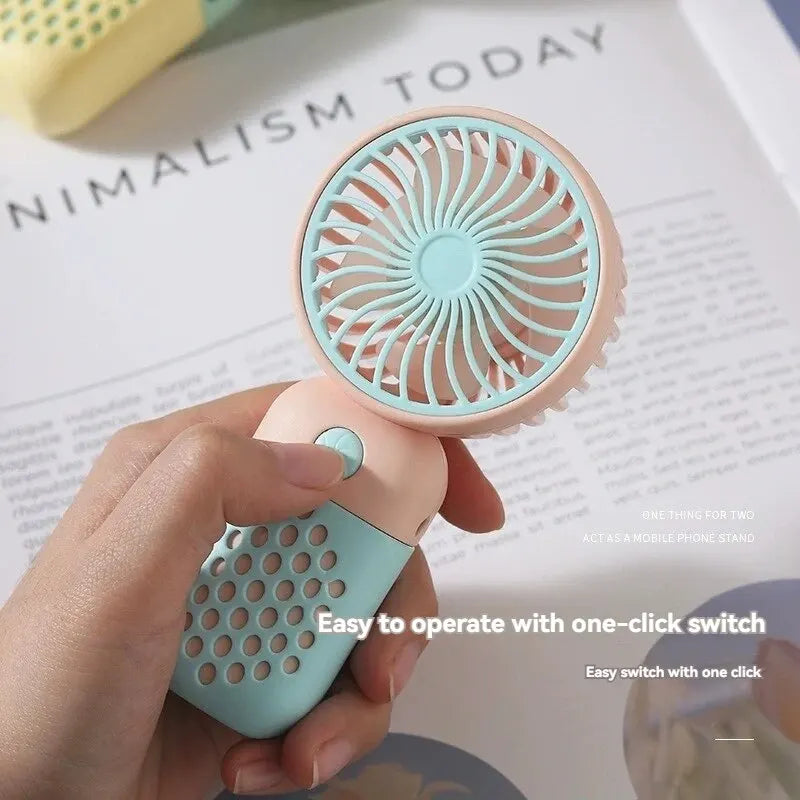 2024 New Cartoon Handheld Charging Fan - Cute and Portable Mini USB Pocket Fan for Students | Bowlift