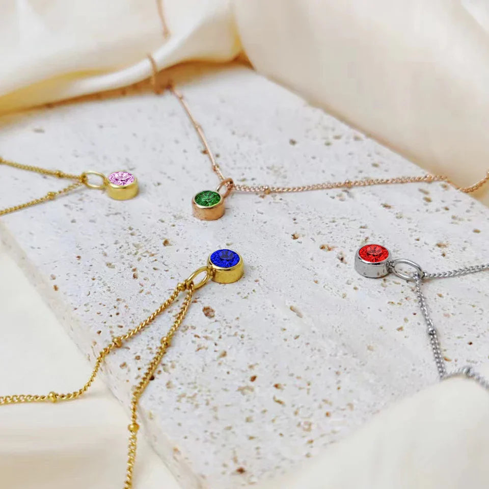 BowLift | Dainty Birthstone Satellite Choker Necklace
