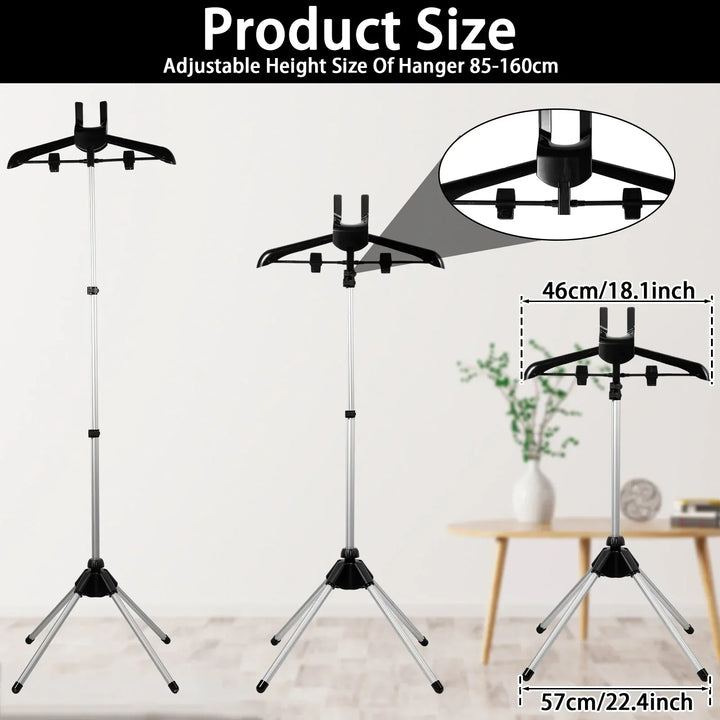 BowLift | Adjustable Telescope Steam Stand for Clothing – Foldable & Portable