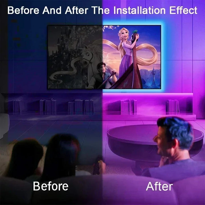 BowLift | USB RGB LED Strip Lights with App Control for Room & TV Backlighting Decor