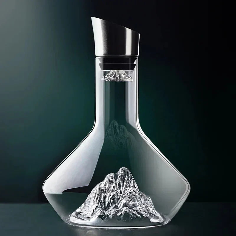 BowLift | 1500ml Iceberg Decanter Creative Lead-Free Crystal Material Luxury High-Quality Home Red Wine Distributor Decanter Wine Jug