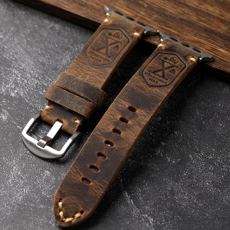 BowLift | Handcrafted genuine leather cowhide Apple Watch band