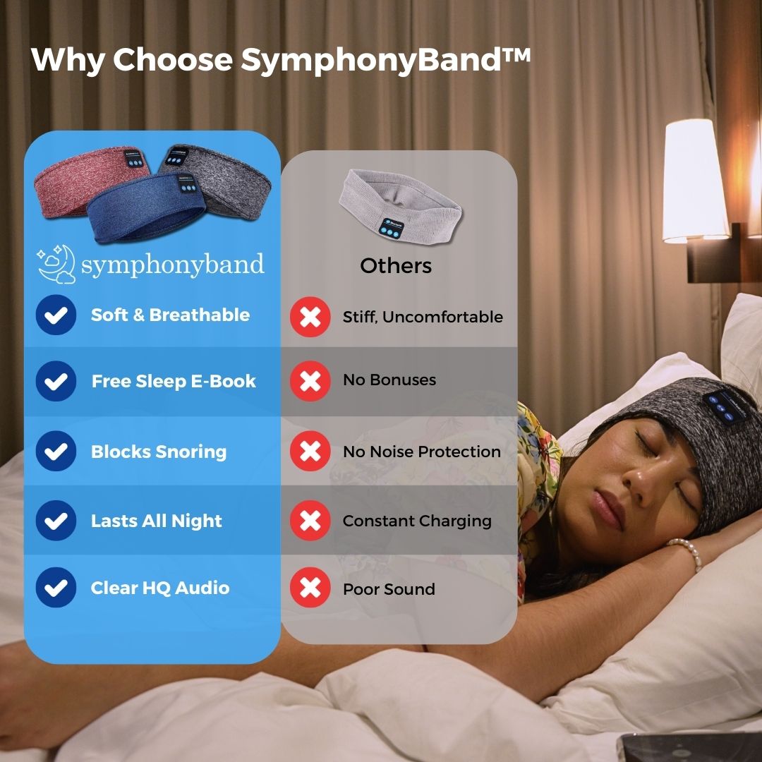 BowLift | SymphonyBand Sleepband with Wireless Headphones – Comfortable Sleeping & Relaxing