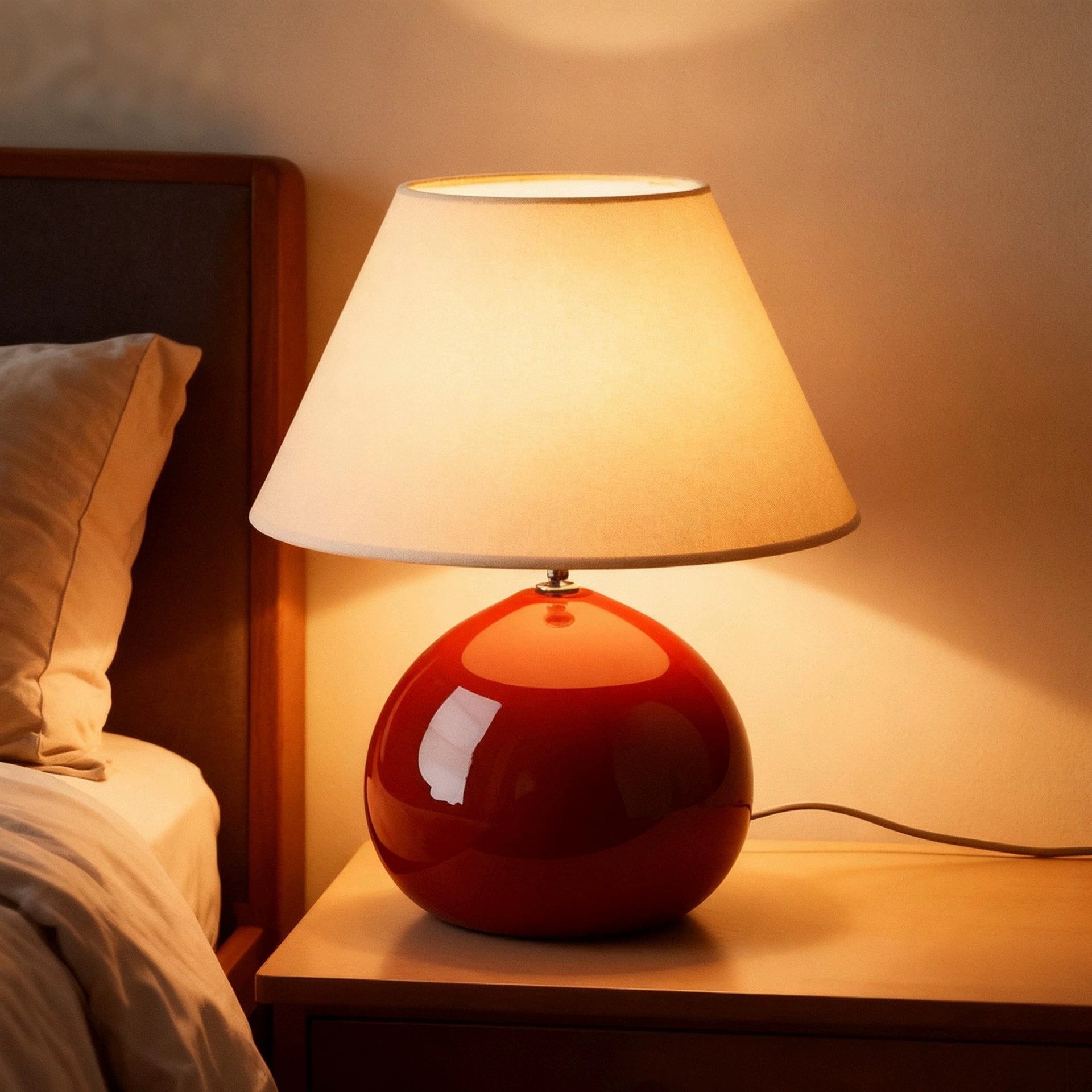 French Vintage Chestnut-Style Table Lamp