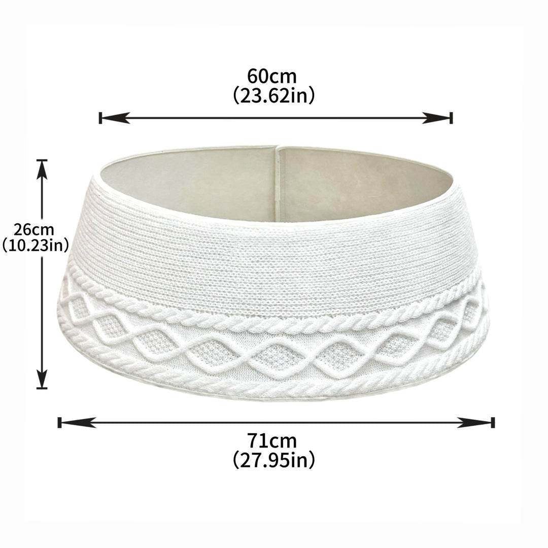Luxury Knitted Christmas Tree Skirt – Cozy Apron Scene Decoration Base
