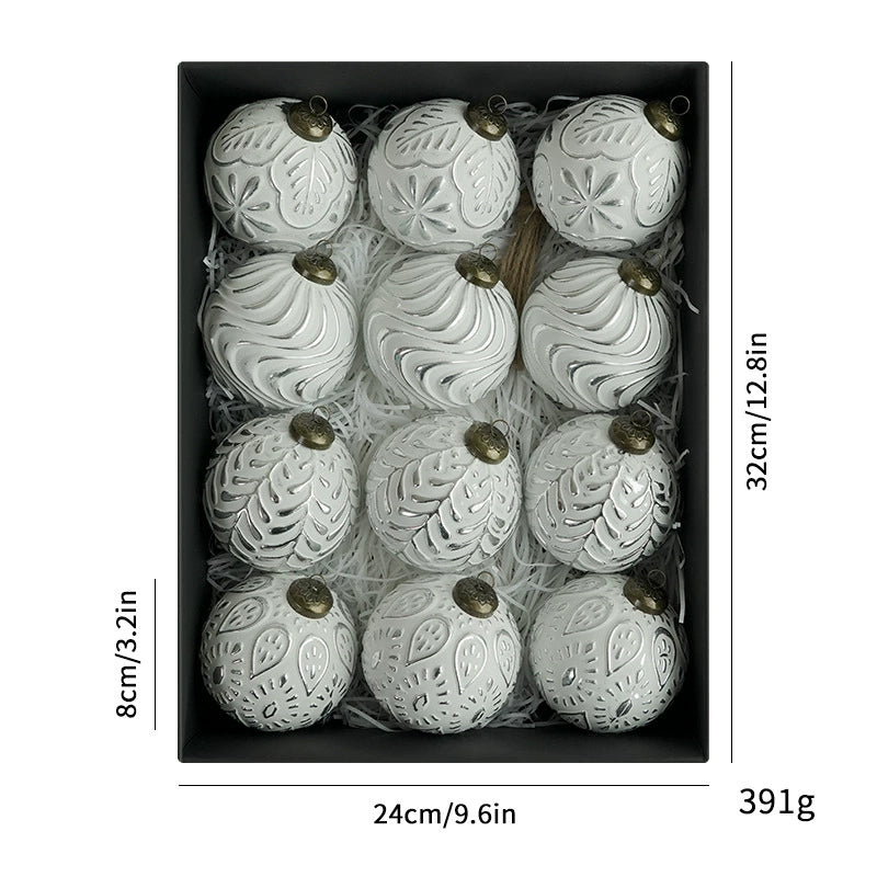 Antique Decorative Christmas Ball Ornament Set