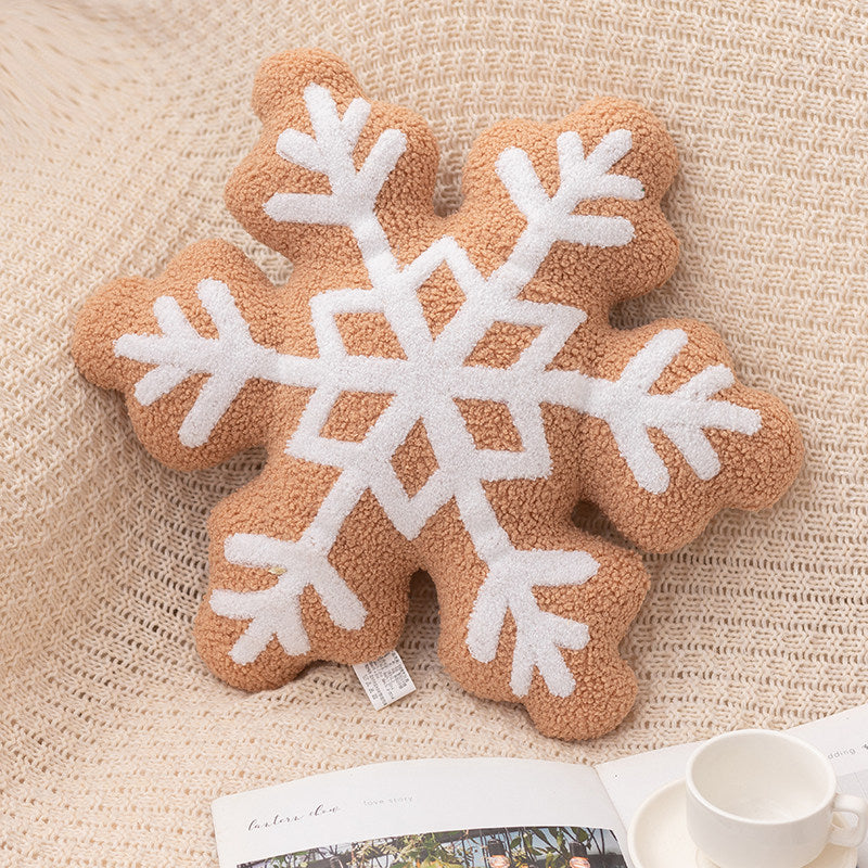 Christmas Snowflake Plush Cushion Pillow