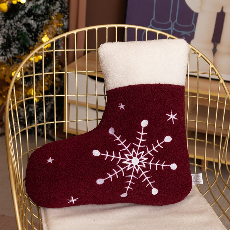 Christmas Snowflake Plush Cushion Pillow