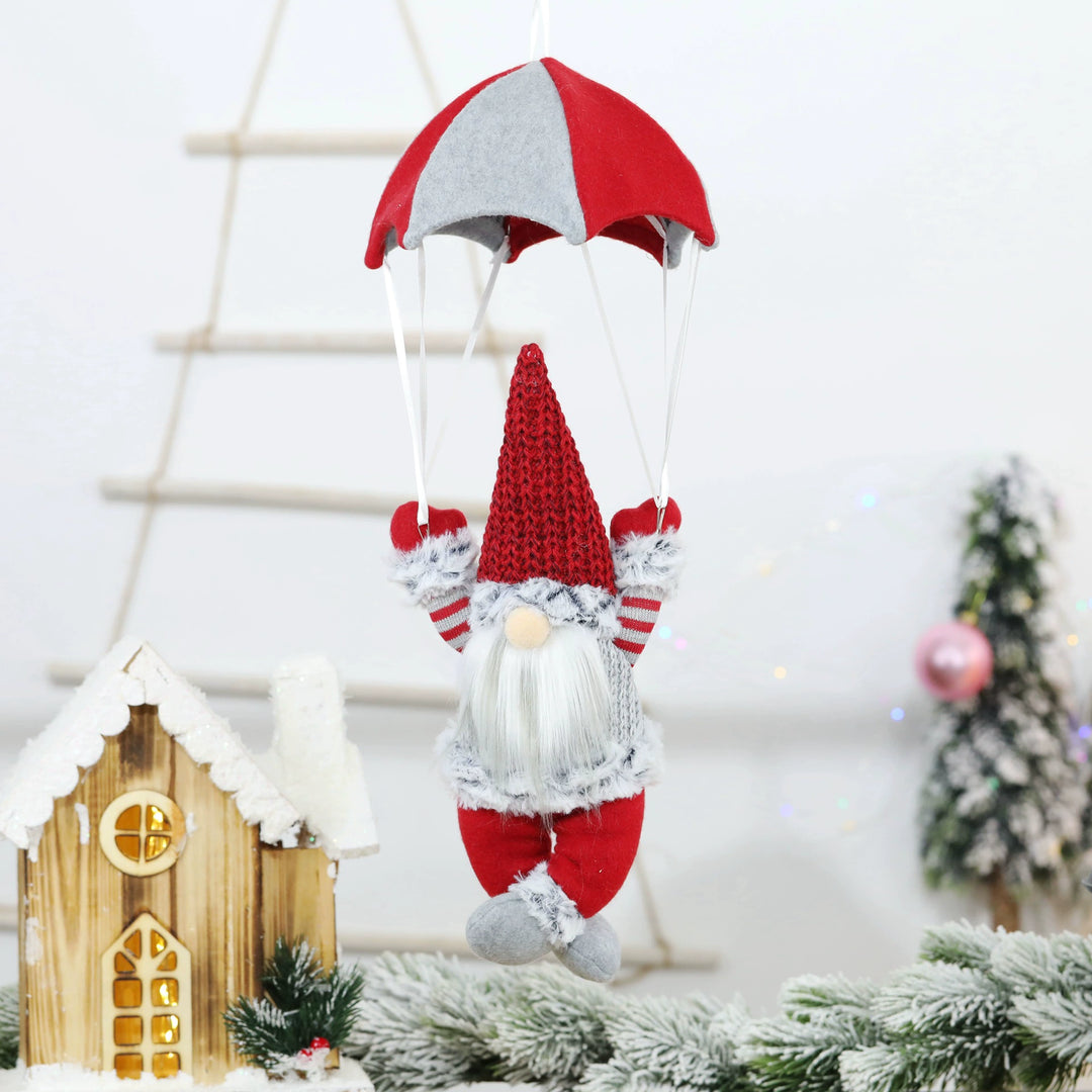Christmas Faceless Gnome Parachute Hanging Ornament