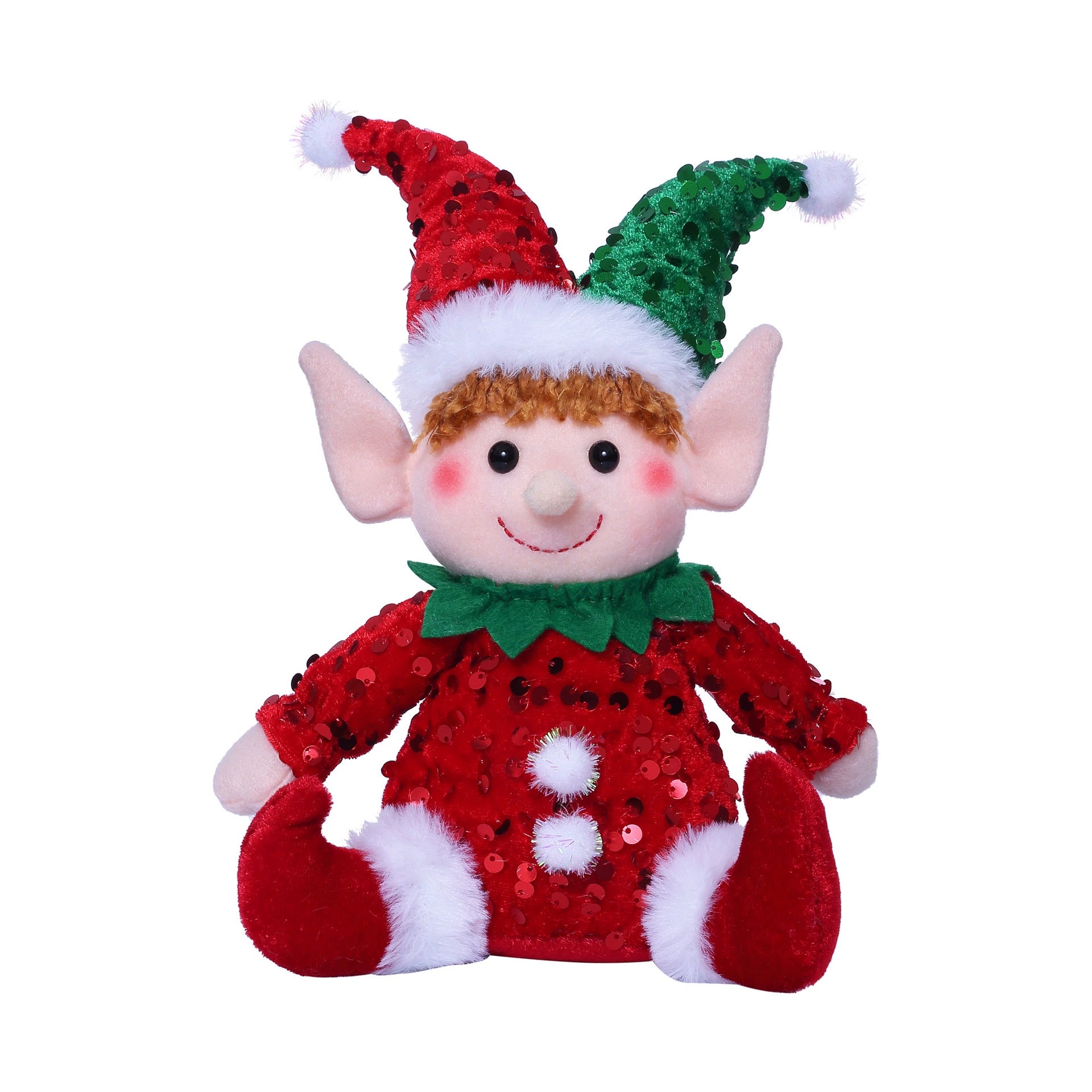 Cute Sequin Hat Christmas Elf Plush Toy