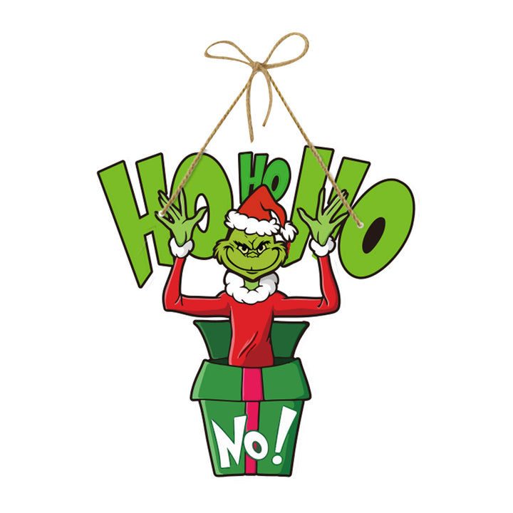 Grinch Christmas Wall Door Hanging Sign