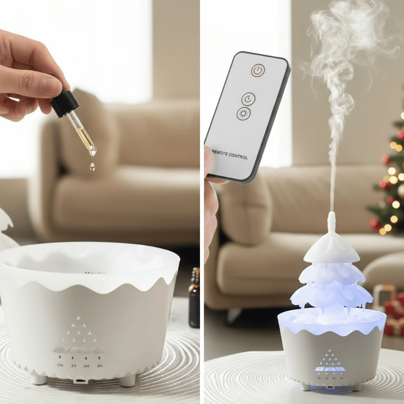 BowLift | Christmas Tree Scent Diffuser with Adjustable Mist and LED Light