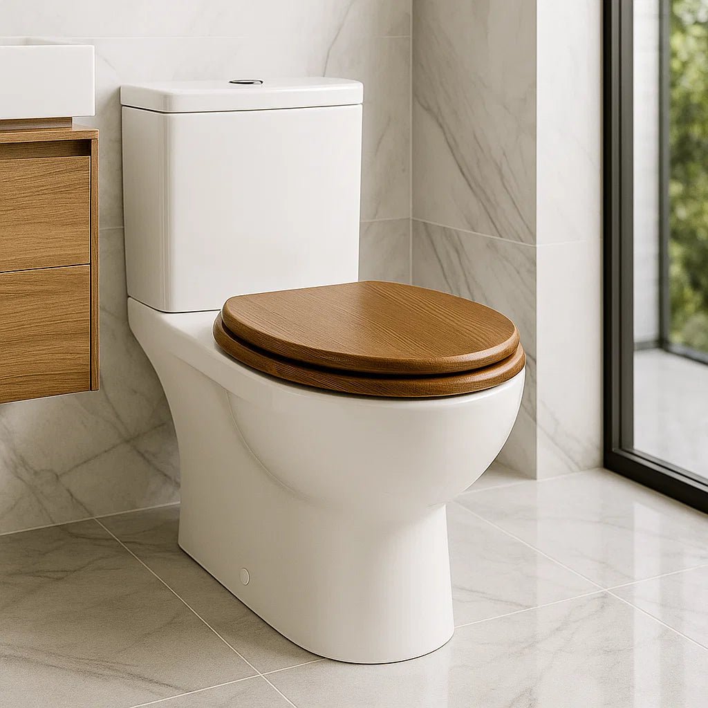BowLift | Elegant plywood toilet seat with soft-close function