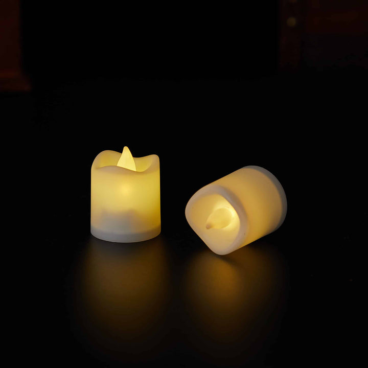 LED Light 6-Pack with 3D Flame - 4.5 cm - White - | Bowlift