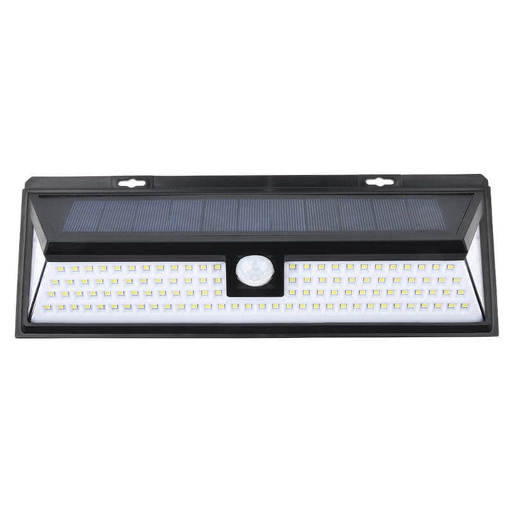 Modern Black Rectangular Human Sensor Solar Waterproof Outdoor Garden LED Wall Light | Bowlift