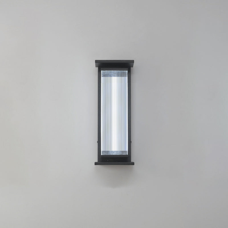 Modern Minimalist Waterproof Rectangular Stainless Steel Acrylic LED Wall Sconce Lamp For Outdoor Patio | Bowlift