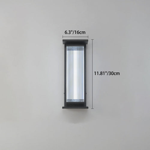 Modern Minimalist Waterproof Rectangular Stainless Steel Acrylic LED Wall Sconce Lamp For Outdoor Patio | Bowlift