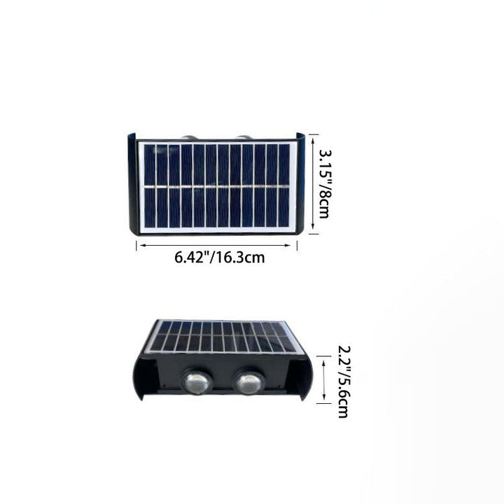 BowLift | Modern Simplicity Solar Waterproof Rectangular ABS PMMA LED Wall Light Lamp For Outdoor Patio