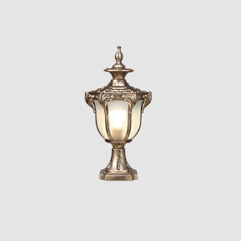 European Retro Die-Cast Aluminum Glass Solar Waterproof Outdoor Garden Landscape Column Light | Bowlift