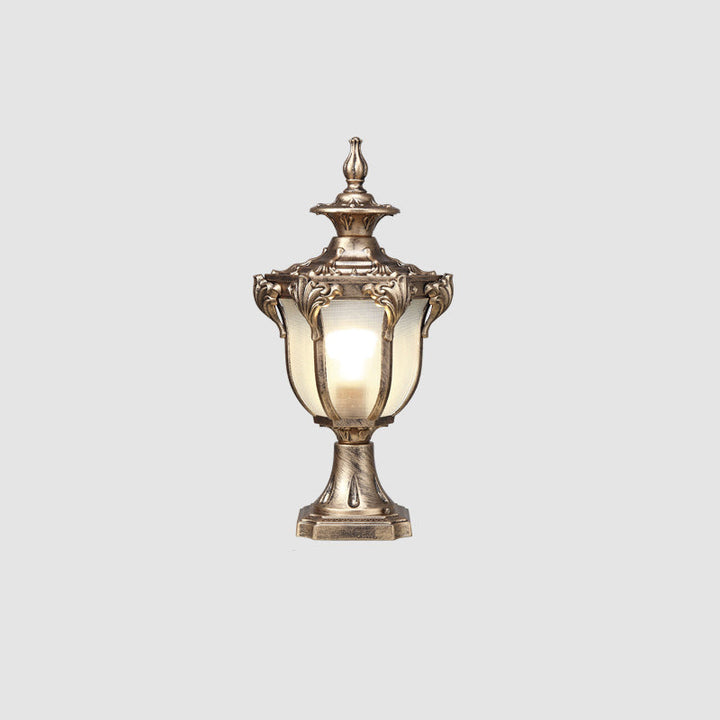European Retro Die-Cast Aluminum Glass Solar Waterproof Outdoor Garden Landscape Column Light | Bowlift