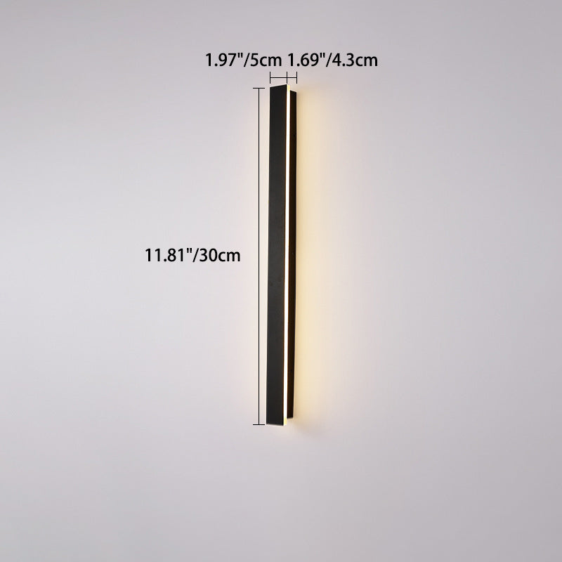 Modern Minimalist Long Rectangular Aluminum Acrylic LED Wall Sconce Lamp For Garden | Bowlift