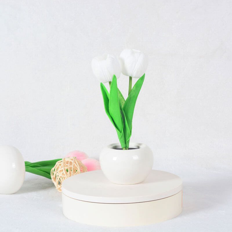 BowLift | Modern Creative Simulation Tulip Peony LED Night Light Table Lamp