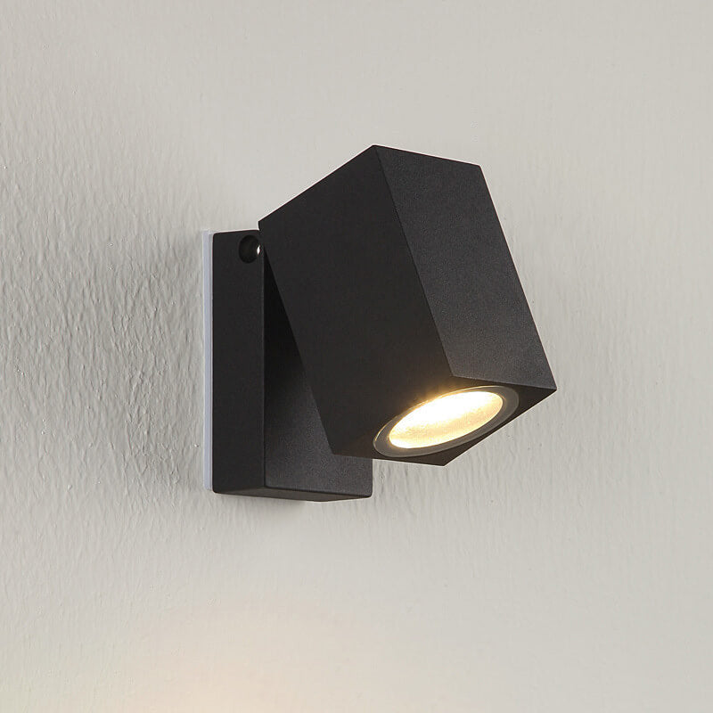 Modern Outdoor Waterproof Square Spotlight Adjustable Angle LED Garden Wall Sconce Lamp | Bowlift