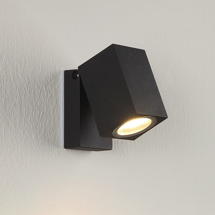 Modern Outdoor Waterproof Square Spotlight Adjustable Angle LED Garden Wall Sconce Lamp | Bowlift