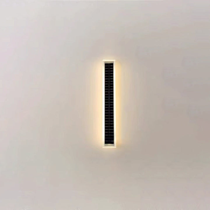 Minimalist Outdoor Solar Rectangular Strip Waterproof Patio LED Wall Sconce Lamp | Bowlift