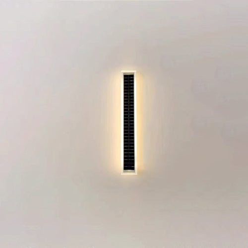 Minimalist Outdoor Solar Rectangular Strip Waterproof Patio LED Wall Sconce Lamp | Bowlift