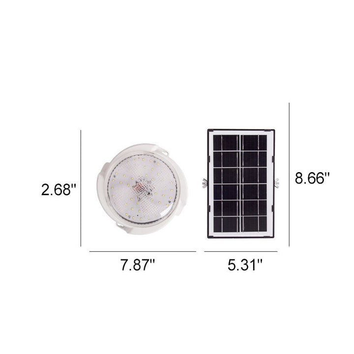 Modern Round Solar LED Remote Control Outdoor Indoor Flush Mount Lighting | Bowlift