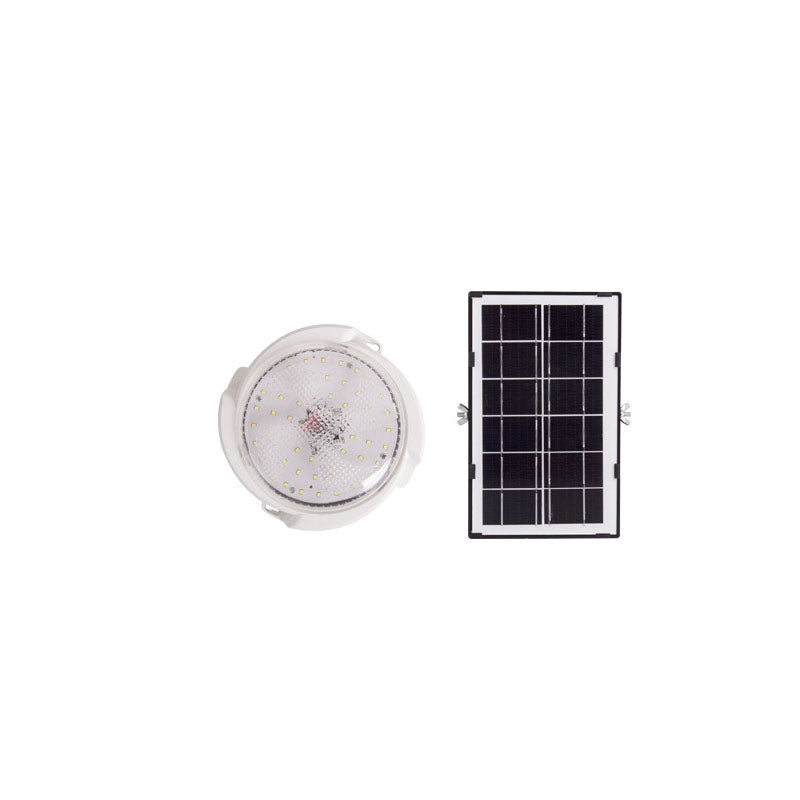 Modern Round Solar LED Remote Control Outdoor Indoor Flush Mount Lighting | Bowlift
