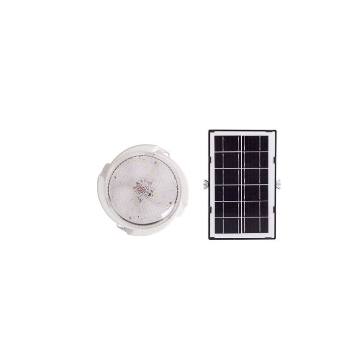 Modern Round Solar LED Remote Control Outdoor Indoor Flush Mount Lighting | Bowlift