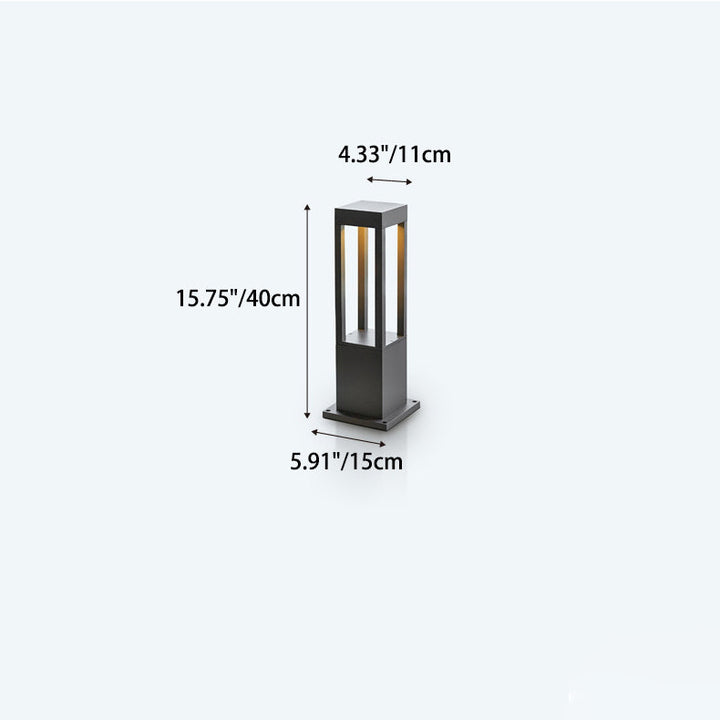 Modern Minimalist Waterproof Cylinder Square Aluminum LED Landscape Light For Garden | Bowlift