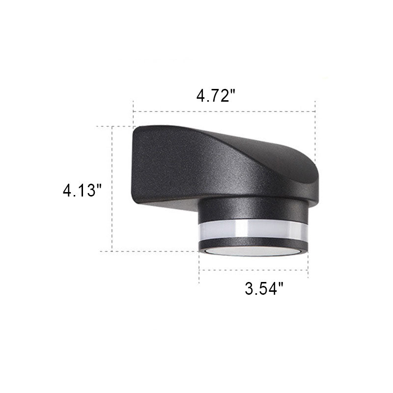 Modern Cylindrical Die-Cast Aluminum LED Waterproof Outdoor Garden Wall Light | Bowlift
