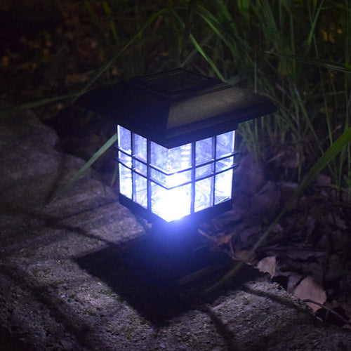 Modern Simplicity Solar Square Pillar LED Outdoor Lawn Landscape For Garden | Bowlift