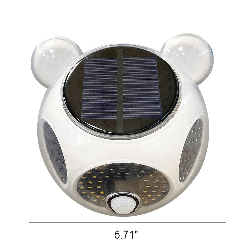 Solar Body Sensor Round Shape LED Patio Outdoor Wall Sconce Lamp | Bowlift