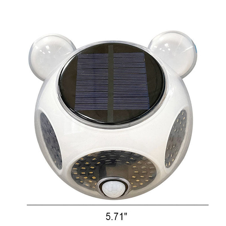 Solar Body Sensor Round Shape LED Patio Outdoor Wall Sconce Lamp | Bowlift