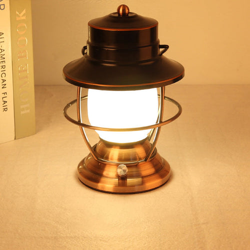Traditional Farmhouse Waterproof Rechargeable Iron Acrylic Cylinder LED Table Lamp For Entertainment Room | Bowlift