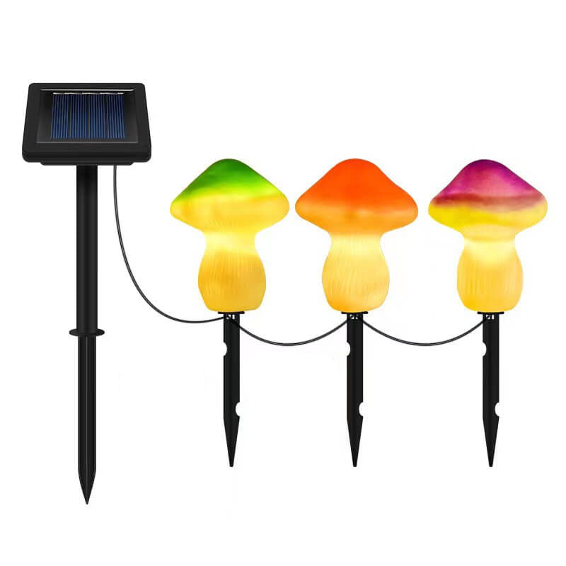 Solar Outdoor Resin Mushroom LED Garden Ground Insert Decorative Landscape Light | Bowlift