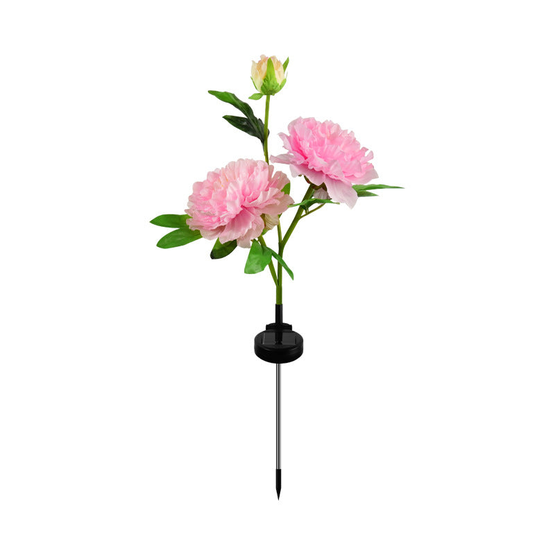 Contemporary Creative Solar Peony Flower LED Waterproof Lawn Landscape Insert Light For Outdoor Patio | Bowlift