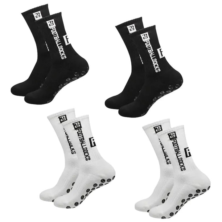BowLift | 4 Pairs Soccer Socks Sports Grip Rubber Anti-slip Socks