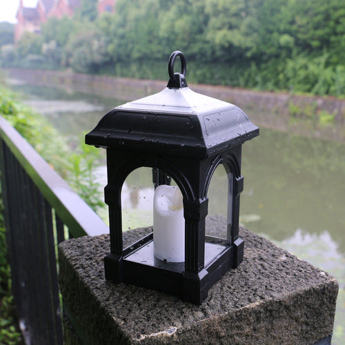Traditional European Solar Waterproof House Cubic Plastic LED Landscape Lighting Outdoor Light For Garden | Bowlift