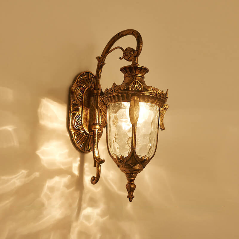 European Deluxe Lantern Outdoor Waterproof 1-Light Wall Sconce Lamp | Bowlift