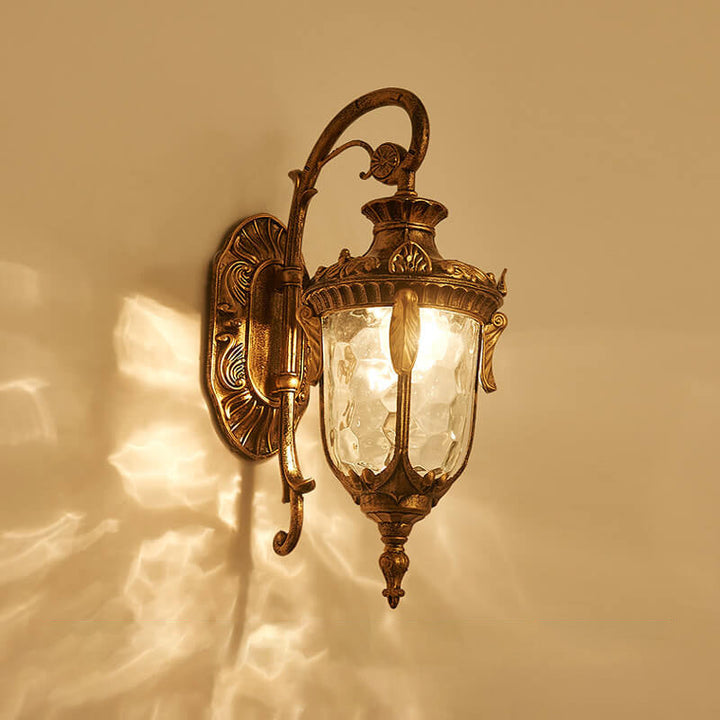 European Deluxe Lantern Outdoor Waterproof 1-Light Wall Sconce Lamp | Bowlift