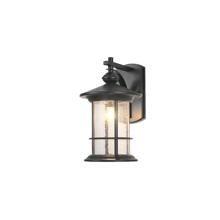 Industrial Vintage Bubble Glass Column 1-Light Outdoor Waterproof Wall Sconce Lamp | Bowlift