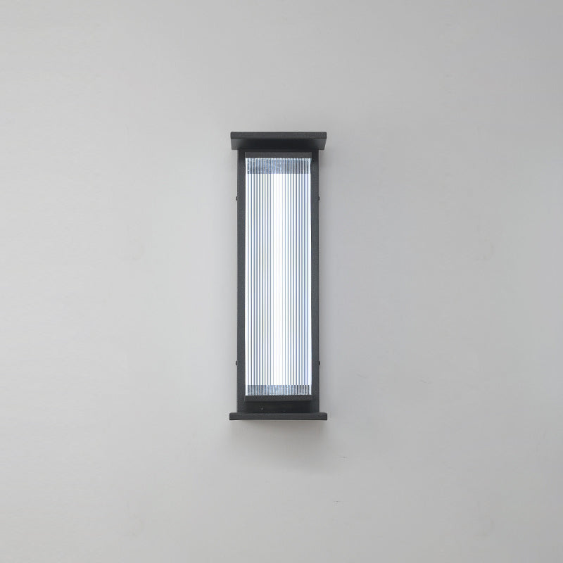 Modern Minimalist Waterproof Rectangular Stainless Steel Acrylic LED Wall Sconce Lamp For Outdoor Patio | Bowlift
